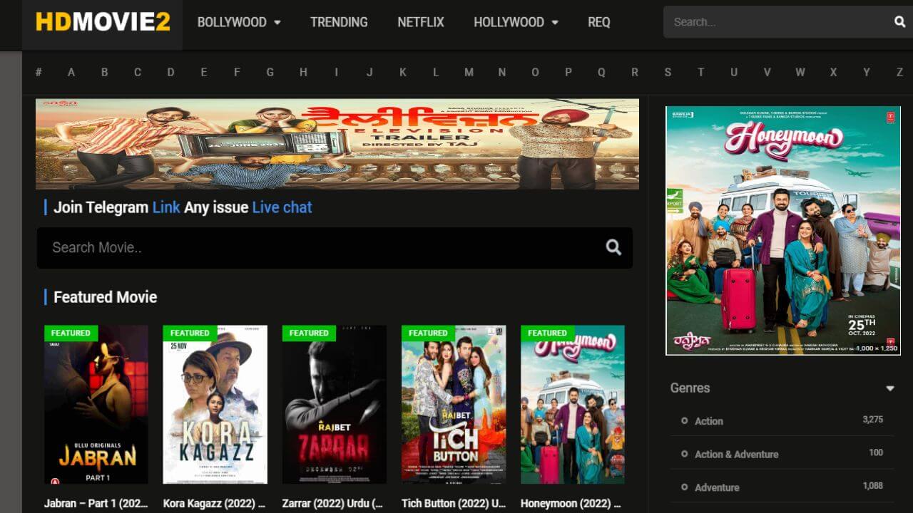 HDmovie2 Download South, Marathi, Punjabi Dual Audio Hindi Movies